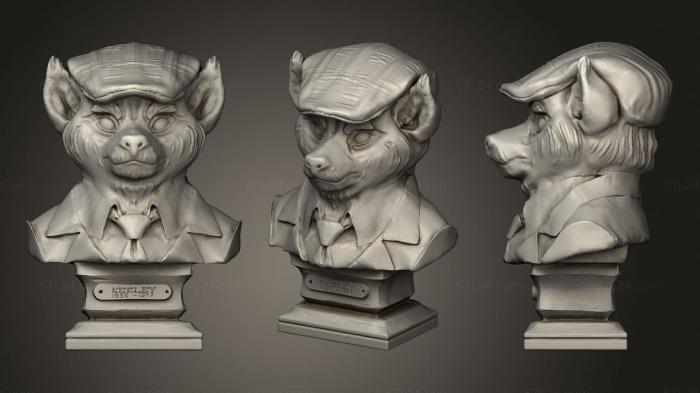 Busts of heroes and monsters (Keeley, BUSTH_1415) 3D models for cnc